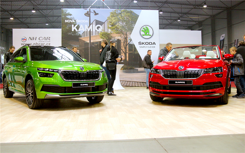 Skoda Kamiq and Sunroq at Autoshow Prague