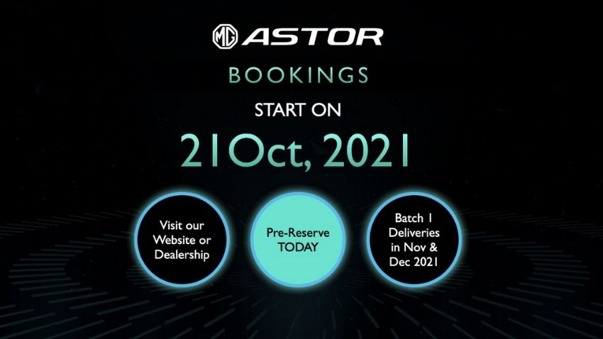 MG Astor: Bookings