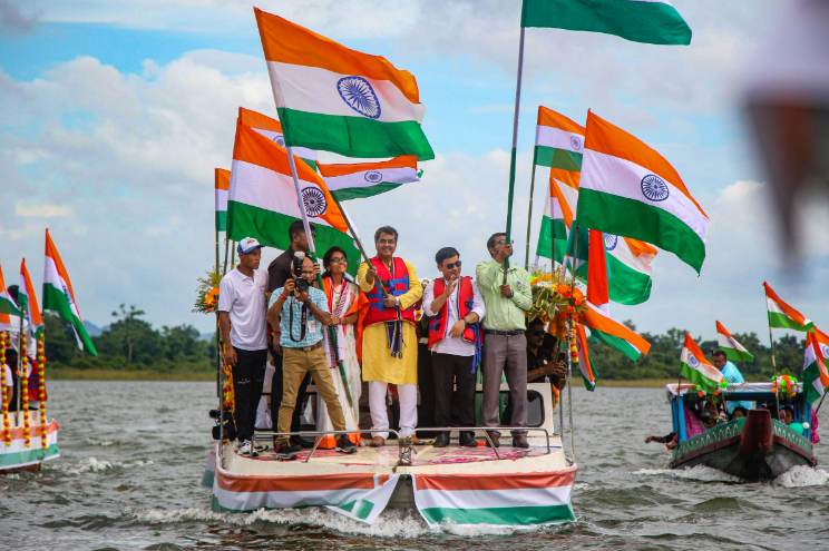 Tripura Chief Minister Manik Saha hoists the national flag 