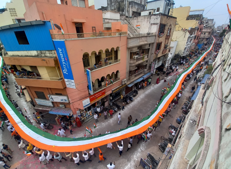 Tricolor participate in a Tiranga Yatra