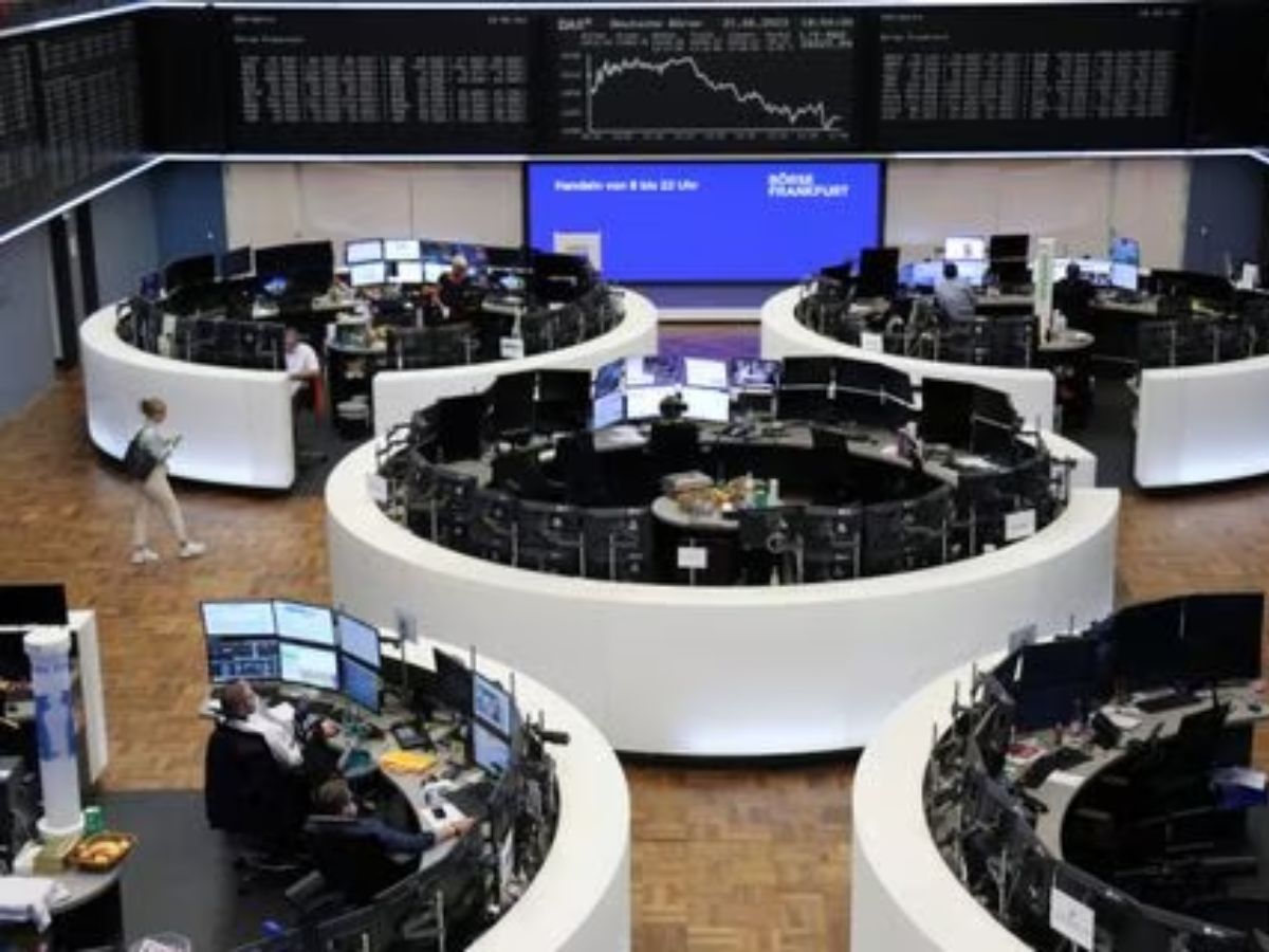 European shares up as robust U.S. data soothes recession jitters, chip stocks rally