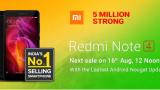 Flipkart to sell Xiaomi Redmi Note 4 with latest Android Nougat update on August 16