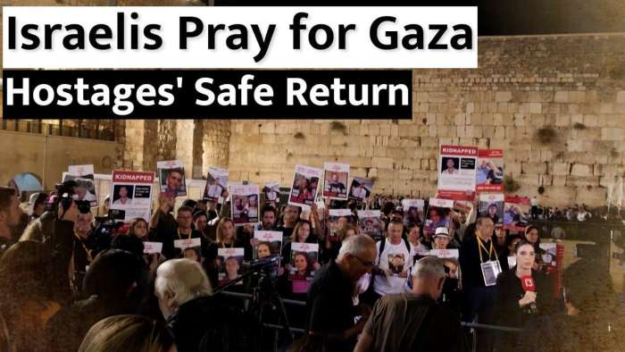 Israel Palestine Conflict: Israelis Gather At Western Wall In Jerusalem To Pray For Hostages